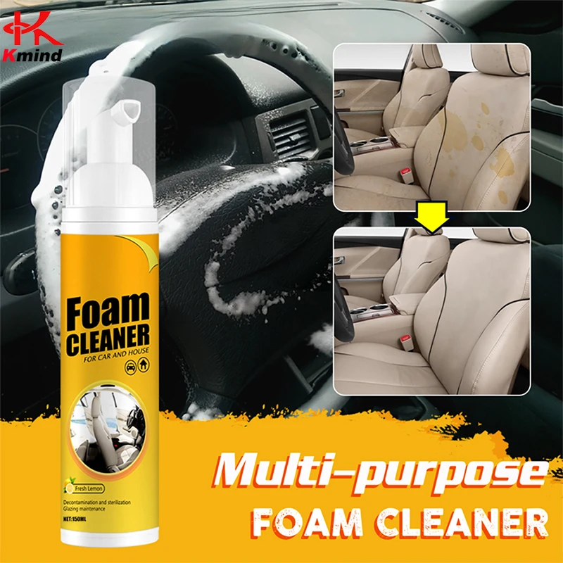 Leather Cleaner Interior - Mehrzweck-Schaumreiniger-Spray, Autoinnenraum-Polster-Leder-Armaturenbrett-Reiniger, Anti-Aging-Schutz für Haus und